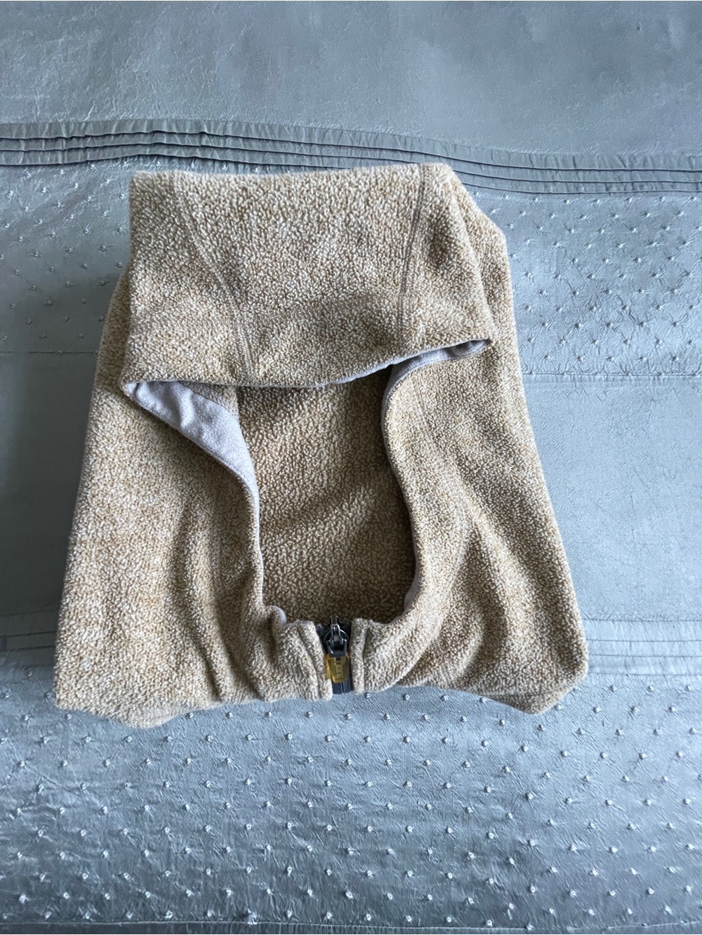 REI Hooded Sleeveless Zip-Up Fleece Vest in Tan size XL - Picture 10 of 10